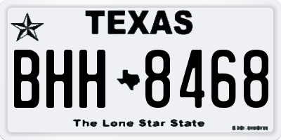 TX license plate BHH8468