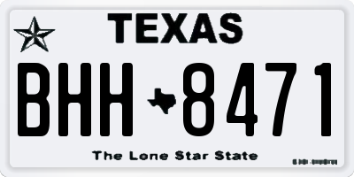 TX license plate BHH8471