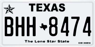 TX license plate BHH8474