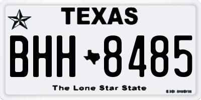 TX license plate BHH8485