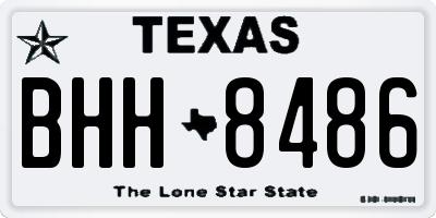 TX license plate BHH8486