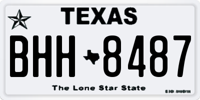 TX license plate BHH8487