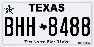 TX license plate BHH8488