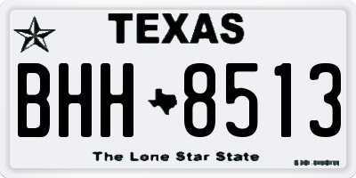 TX license plate BHH8513