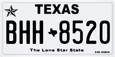 TX license plate BHH8520