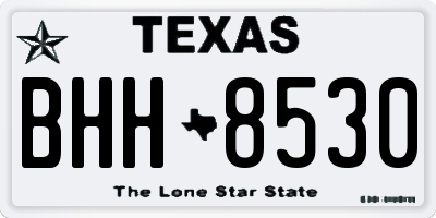 TX license plate BHH8530