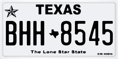 TX license plate BHH8545