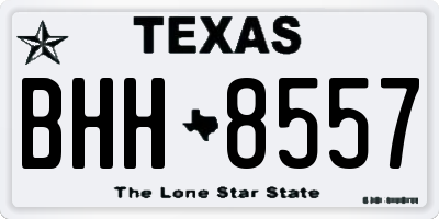 TX license plate BHH8557