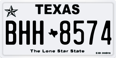 TX license plate BHH8574