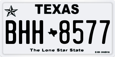 TX license plate BHH8577