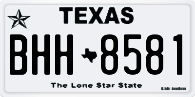TX license plate BHH8581