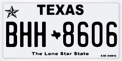 TX license plate BHH8606