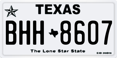 TX license plate BHH8607