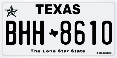 TX license plate BHH8610