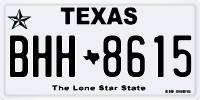 TX license plate BHH8615