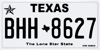 TX license plate BHH8627