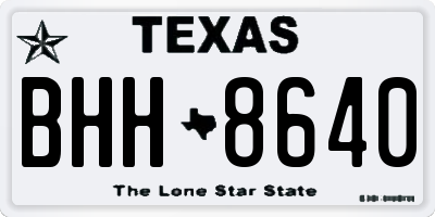 TX license plate BHH8640