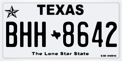 TX license plate BHH8642