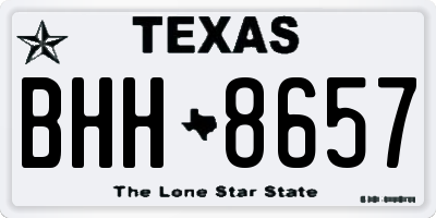 TX license plate BHH8657