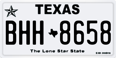 TX license plate BHH8658