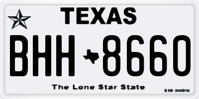 TX license plate BHH8660