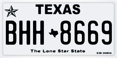 TX license plate BHH8669