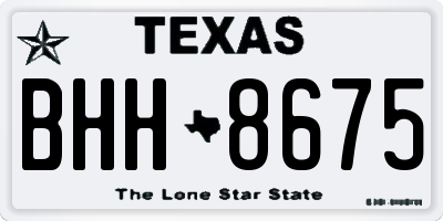 TX license plate BHH8675