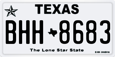 TX license plate BHH8683