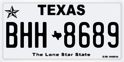 TX license plate BHH8689