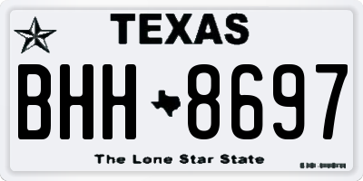 TX license plate BHH8697