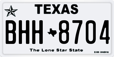 TX license plate BHH8704