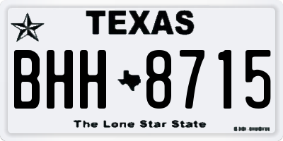 TX license plate BHH8715