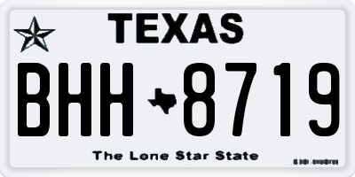 TX license plate BHH8719