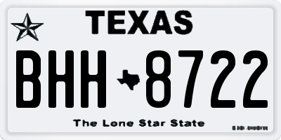 TX license plate BHH8722