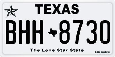 TX license plate BHH8730