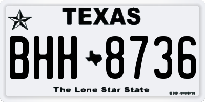 TX license plate BHH8736