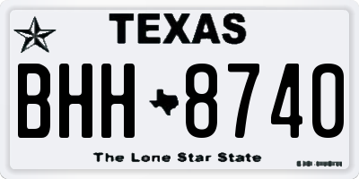 TX license plate BHH8740