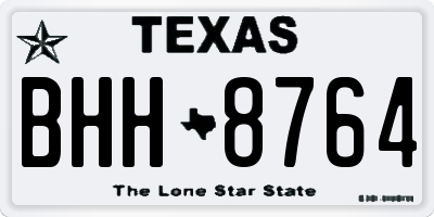 TX license plate BHH8764