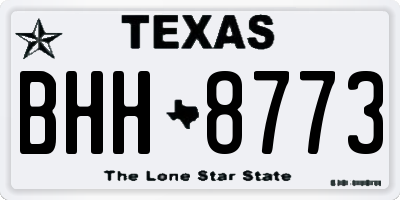 TX license plate BHH8773