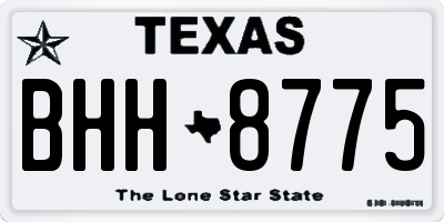 TX license plate BHH8775