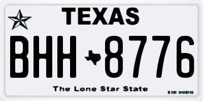 TX license plate BHH8776