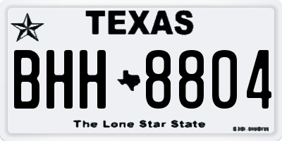 TX license plate BHH8804