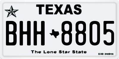 TX license plate BHH8805