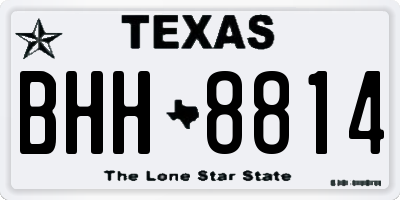 TX license plate BHH8814