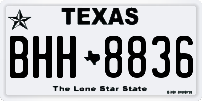 TX license plate BHH8836