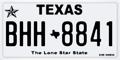 TX license plate BHH8841