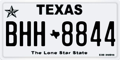 TX license plate BHH8844