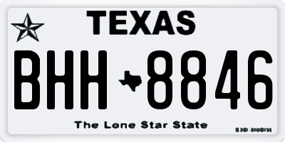 TX license plate BHH8846