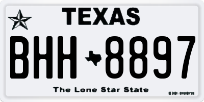 TX license plate BHH8897