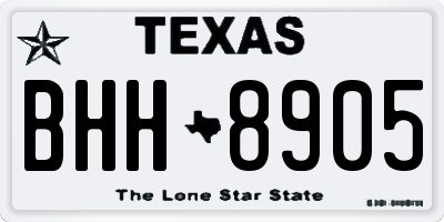 TX license plate BHH8905